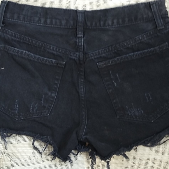We The Free People short denim black distressed 28 - Picture 5 of 7